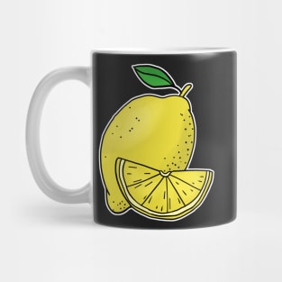 Lemon hand drawn fruits summer Mug